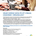 Vågar Sverige utbilda ungdomar i Världsklass?